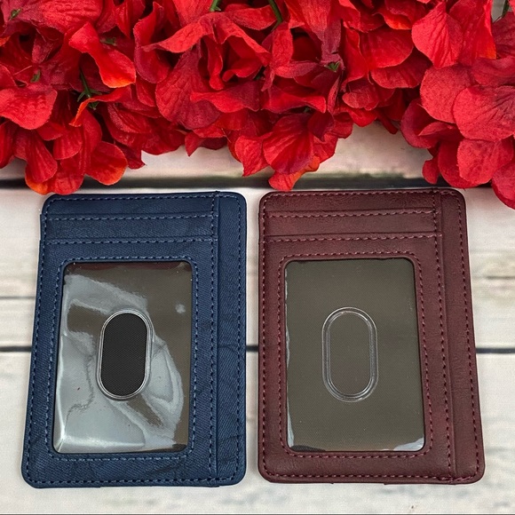 Slim RFID Blocking Vegan Leather Wallet Credit ID - Picture 13 of 16